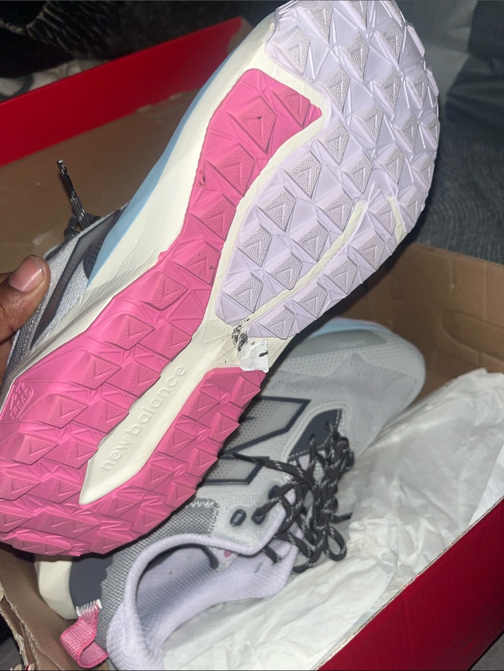 New Balance Dynasoft Nitrel V6- Light Gray, Pink, Lavender, Aqua - Picture 5 of 5